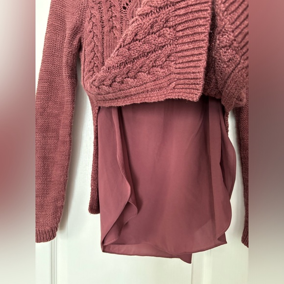 Anthropologie Moth Burgundy Cable Knit Twofer
Sweater - XS - Picture 4 of 6